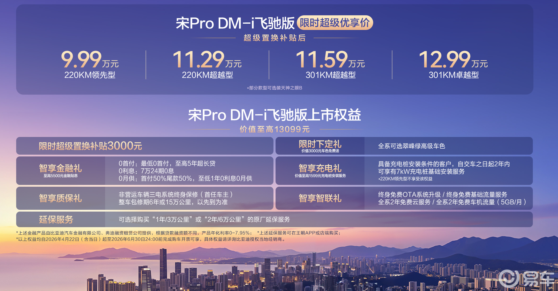 比亚迪宋 Pro DM-i 飞驰版正式上市9.99 万起