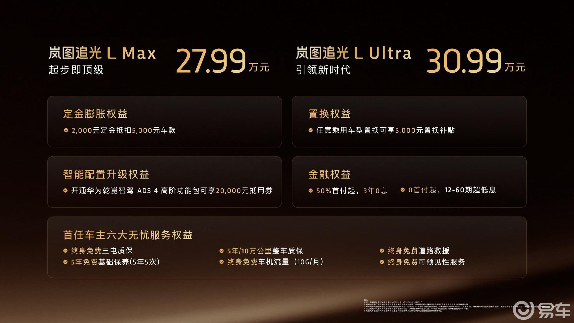 岚图追光L正式上市 定位中大型插混轿车 售27.99万起