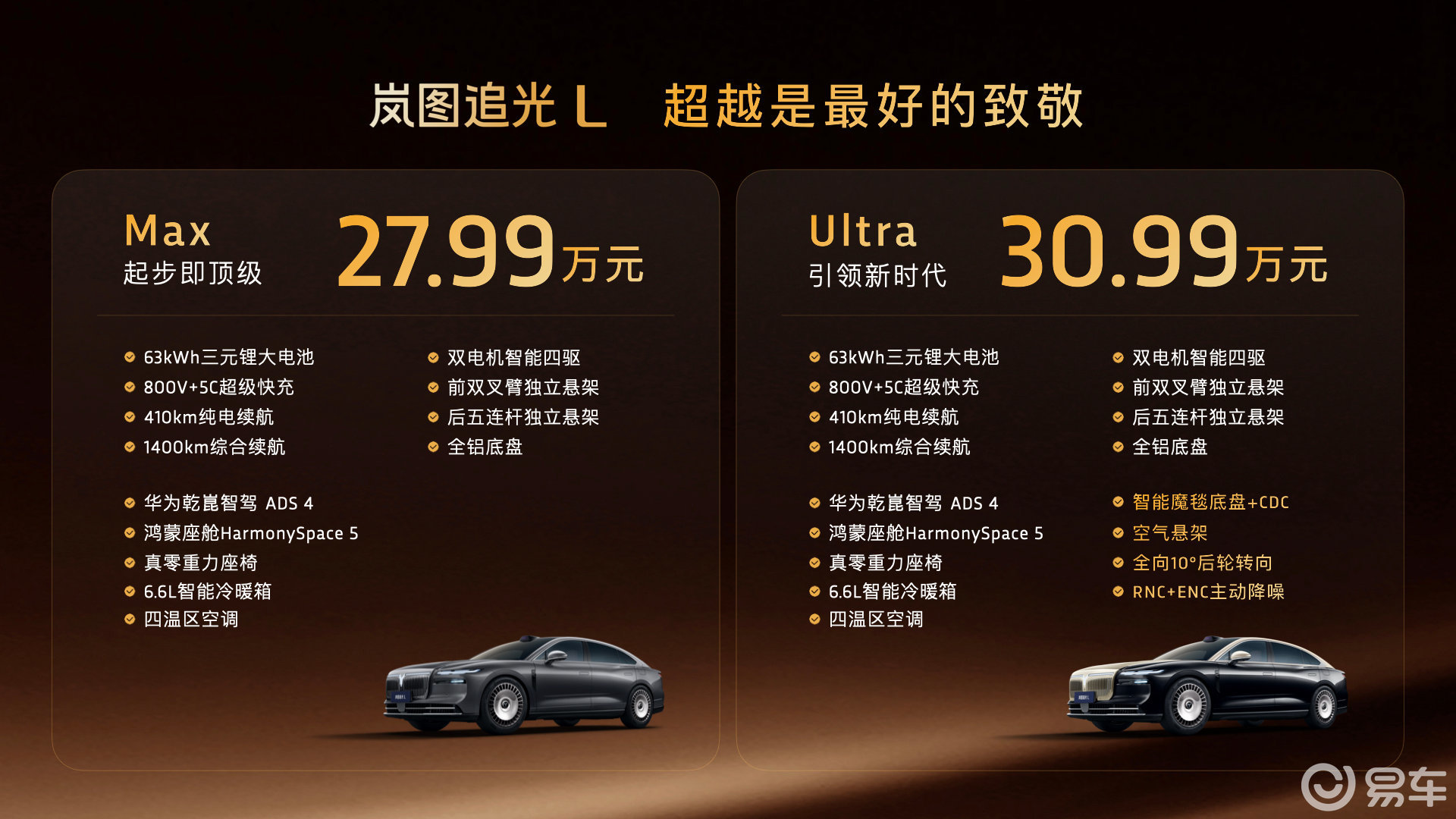 岚图追光L上市27.99万起，重塑中国豪华轿车新标杆