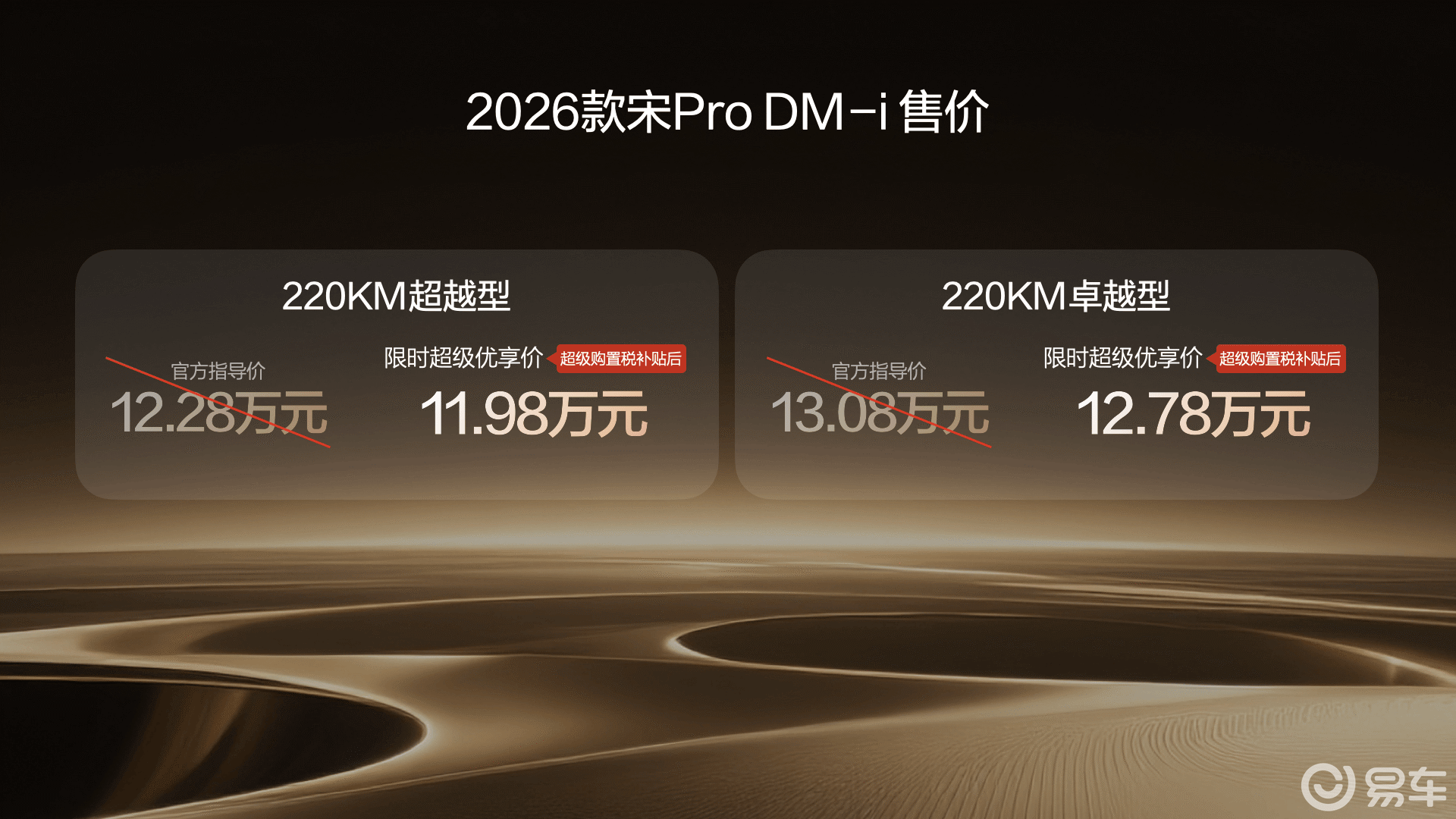 2026款宋Pro DM-i长续航版限时11.98万起
