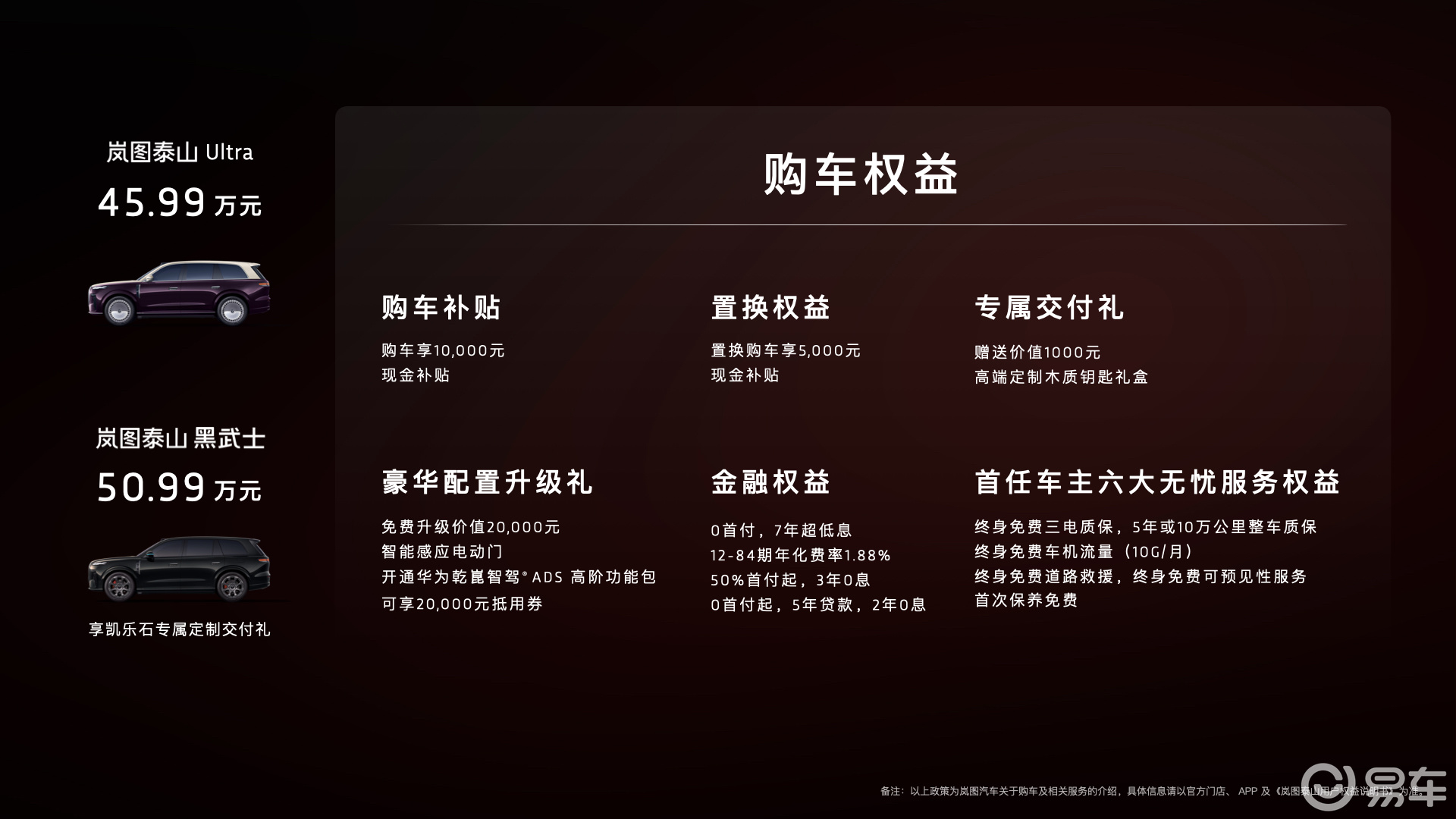 泰山Ultra交付/黑武士版开启大定 售45.99万起