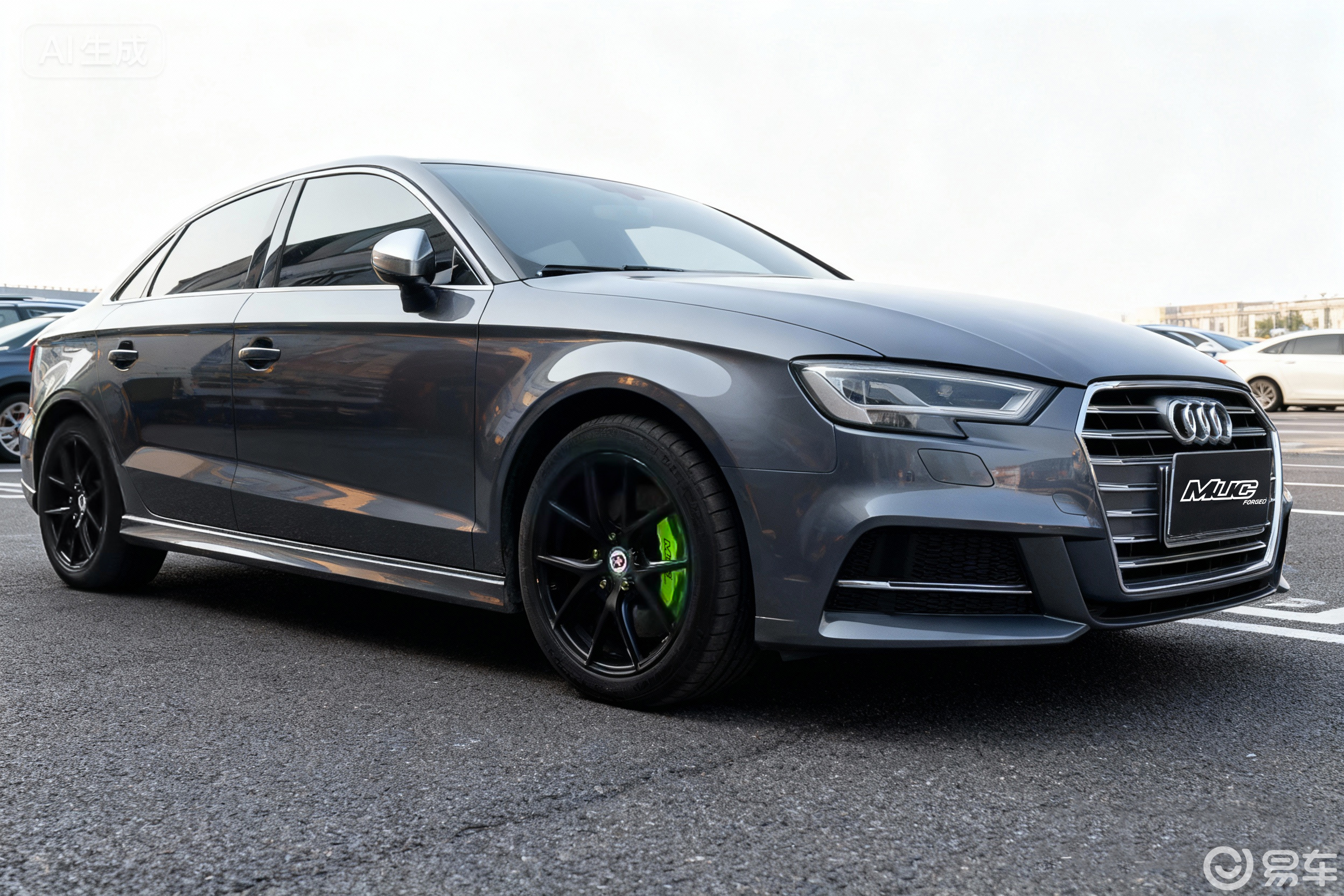 奥迪A3改装MUC前轮CX4四活塞刹车卡钳