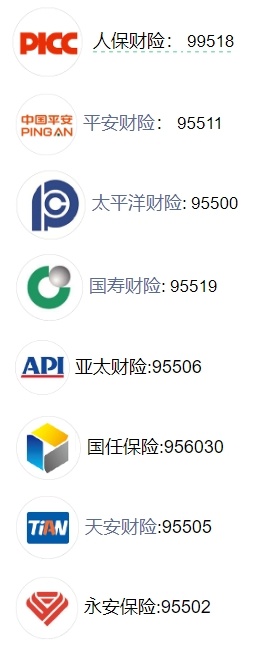 如车牌号码、车架号等，即可查询到交强险投保公司。以下是常见的几家保险公司电话：5、网站查询 登录当地
