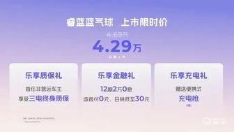 又一款代步小车来了 续航210km 权益后4.29万元