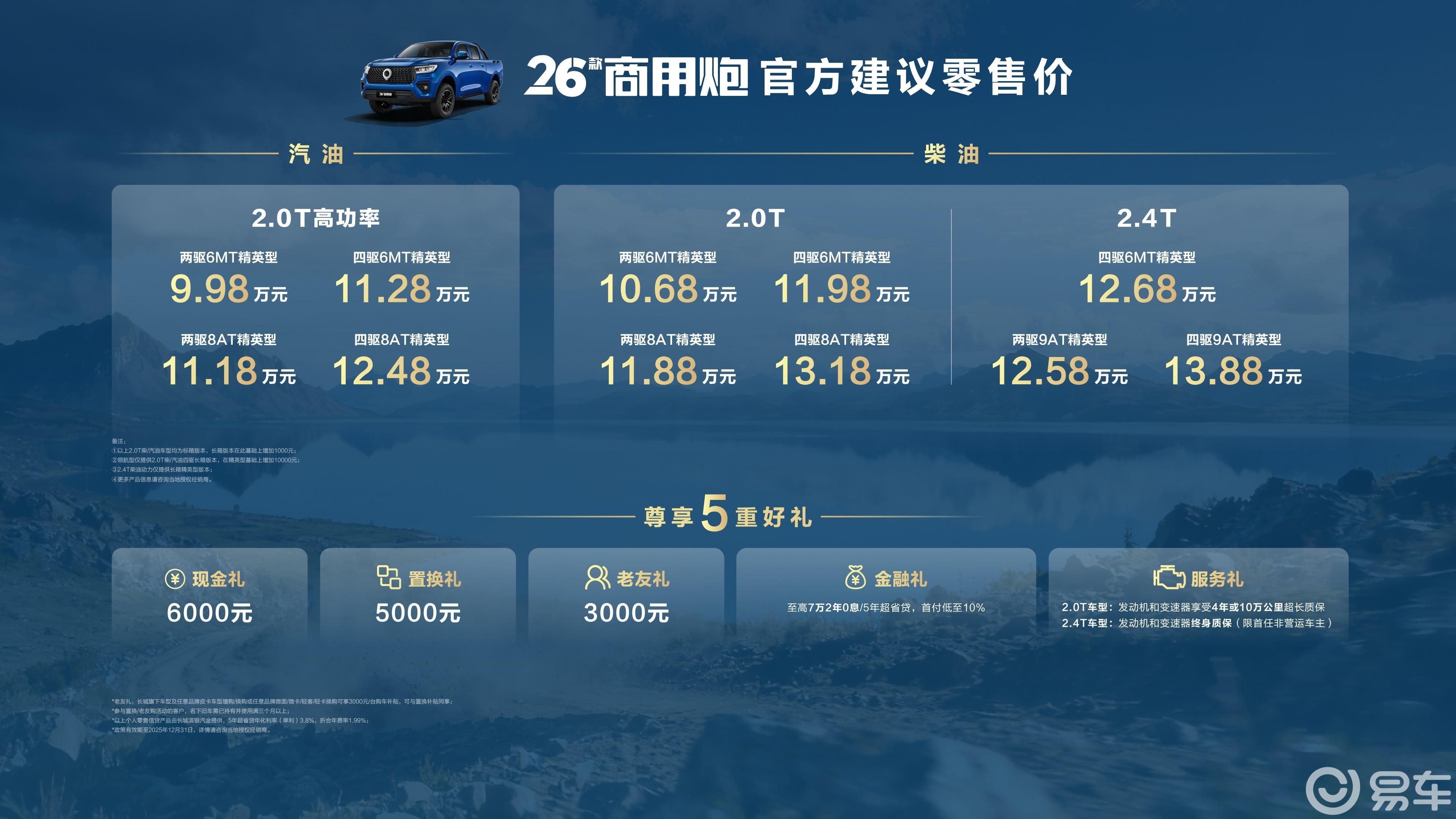 盘点广州车展：2026款长城炮三炮齐发，9.98万起入手