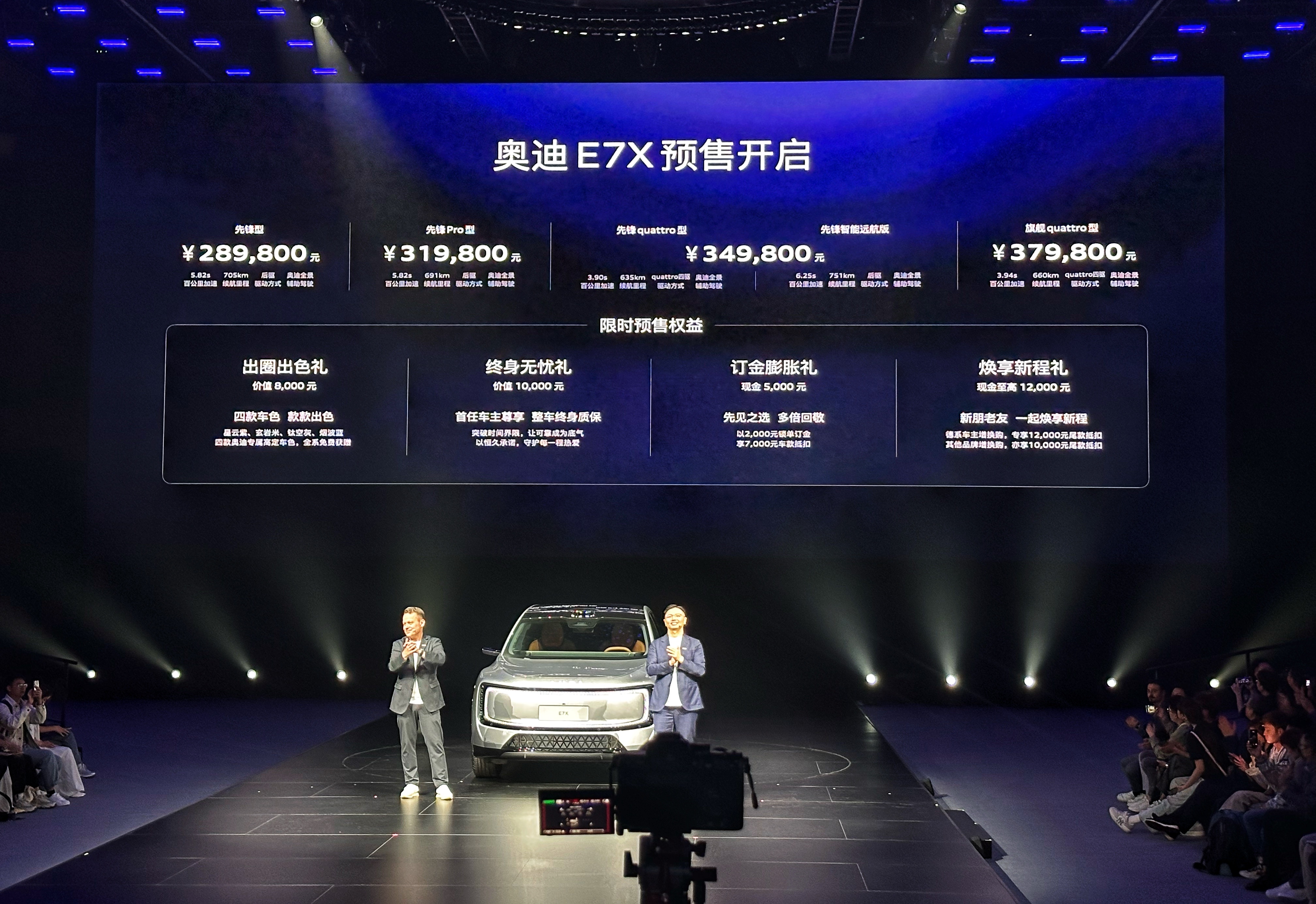 奥迪 E7X 预售28.98万起，应该怎么选？