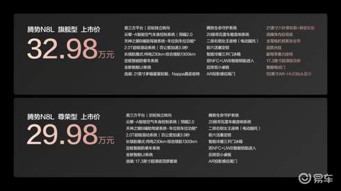 腾势N8L正式上市：29.98万起