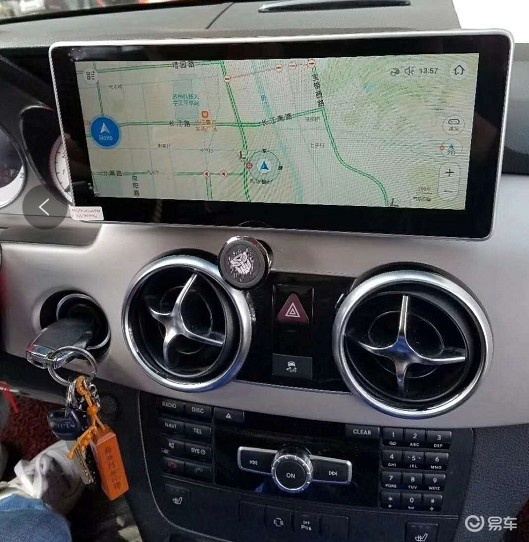 奔驰glk改装安卓大屏导航影像!