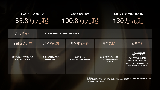 闪充技术赋能极致体验 仰望2026款旗舰矩阵联袂上市