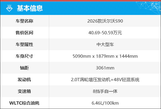 质选车：新款沃尔沃S90向第一梯队发起冲击