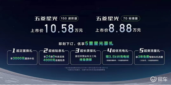 馈电油耗3.98L 五菱星光上市，售价8.88万起