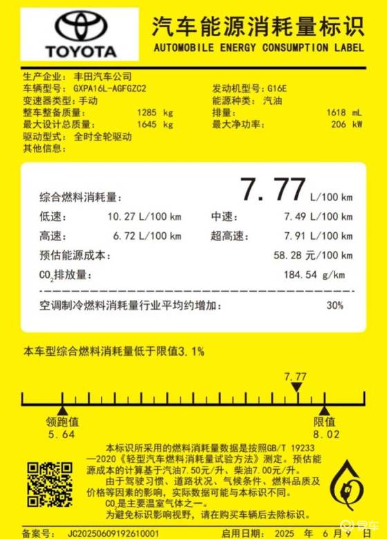 工信部已更新，GR雅力士这回真来了？