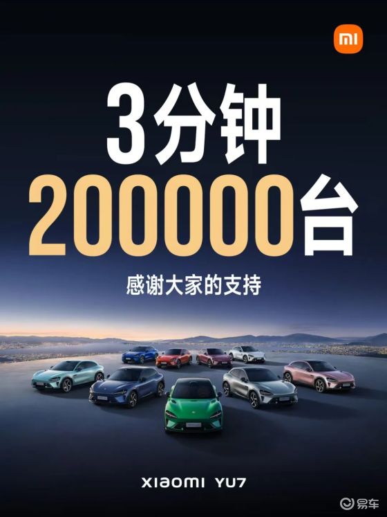 小米 YU7已售空？3分钟爆卖20万台，太恐怖了……