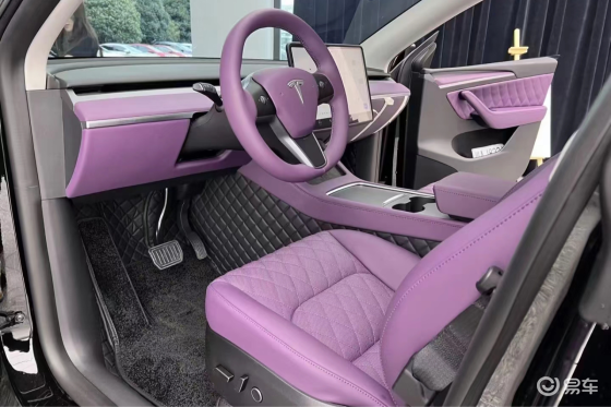 特斯拉 Model3 内饰大改！紫灰定制美到犯规