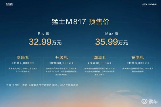 预售价32.99万起！猛士M817一车打通城野生活边界