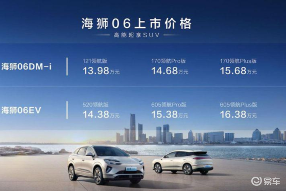 高能超享SUV，比亚迪海狮06区域上市 售13.98万起