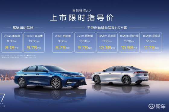 越级实力，颠覆而来！吉利银河A7上市8.18万元起