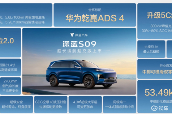 续航、智能、内饰三重升级，深蓝S09超长续航超充版有多值