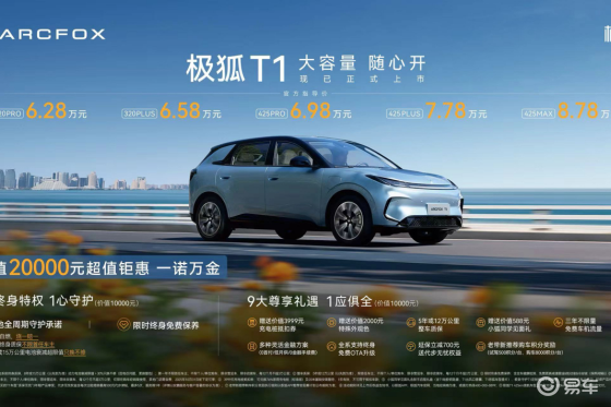 卷：才6.28万起售，极狐T1上市