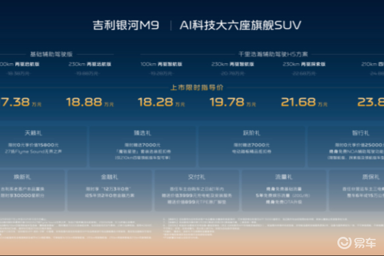 陆毅夫妇严选，吉利银河M9限时17.38万起上市