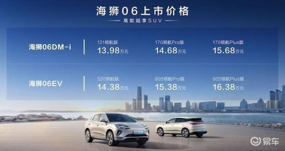 比亚迪海狮06双动力上市，全系配备C级科技