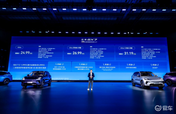 全系华为七大智能方案,启境GX7预售24.99万起