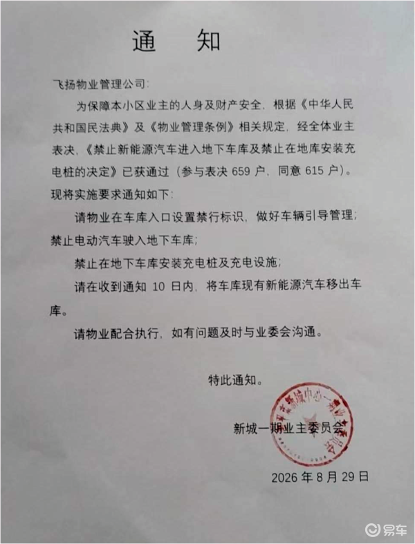 物业以怕爆炸为由禁止新能源汽车进地库，业委会高票表示赞同