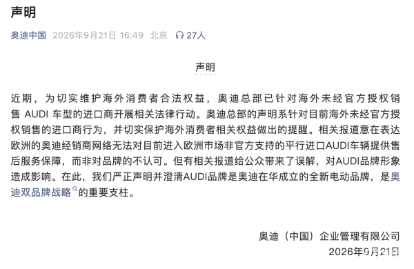 “奥迪告奥迪”的背后:倒爷抢进德国,谣言留在中国
