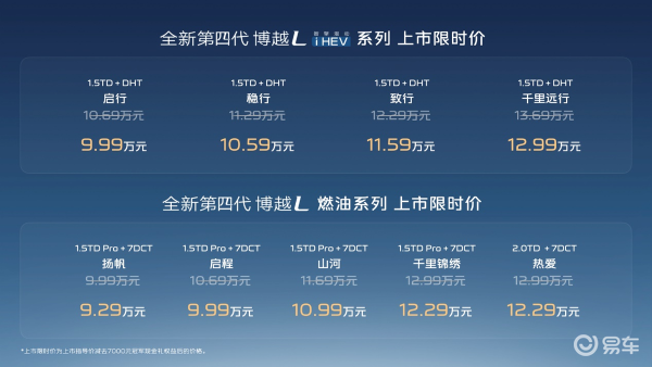 燃油 9.29 万起 /i‑HEV 混动 9.99 万起