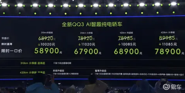 国民小车回归,全新奇瑞QQ3 EV上市,值不值得入手?