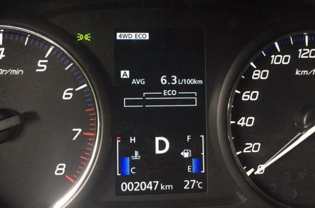 欧蓝德2.4l自然吸气4wd城市驾驶6.3个油