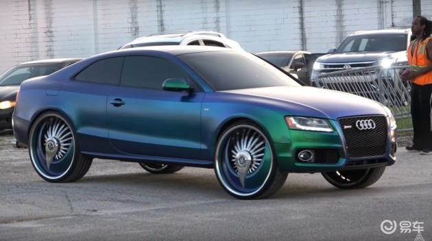 奥迪rs 5coupe改装变色龙玩的是西海岸 易车