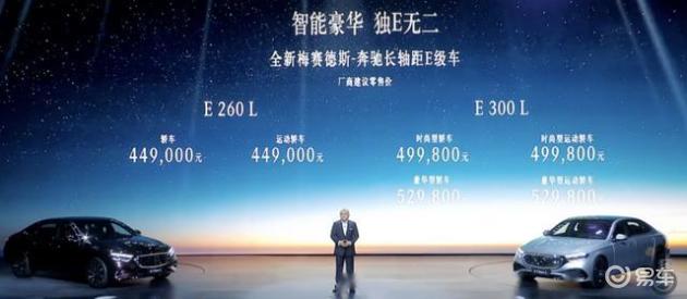 44.9万起售，2.0T动力、8295芯片加持，全新奔驰E级长轴版上市