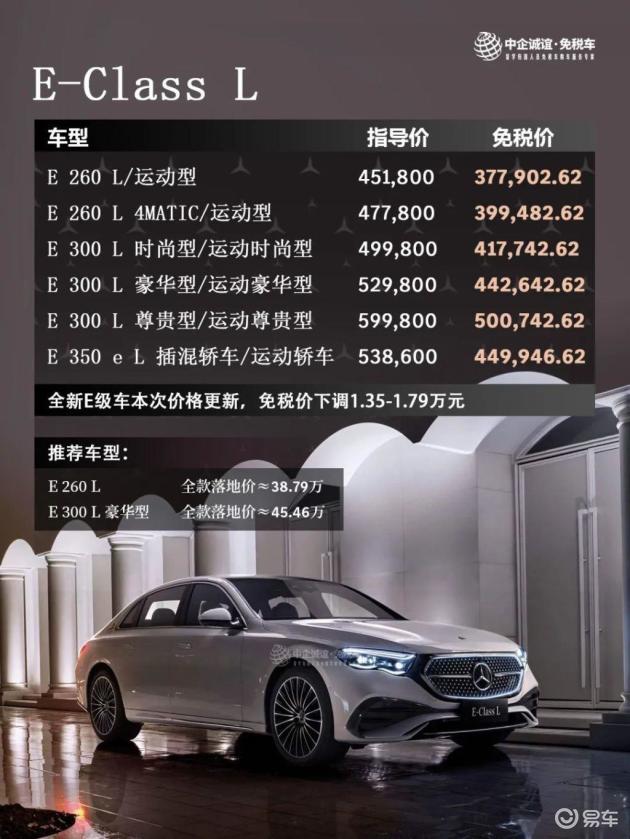 中企诚谊留学生免税车,奔驰品牌降价来袭