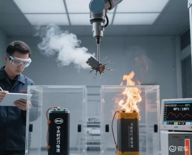 比亚迪刀片与宁德麒麟,安全实测大比拼