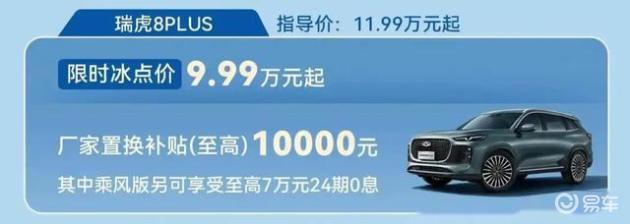 奇瑞发力了，宣布瑞虎8 PLUS降2万元，9.99万起售，能否增加销量？