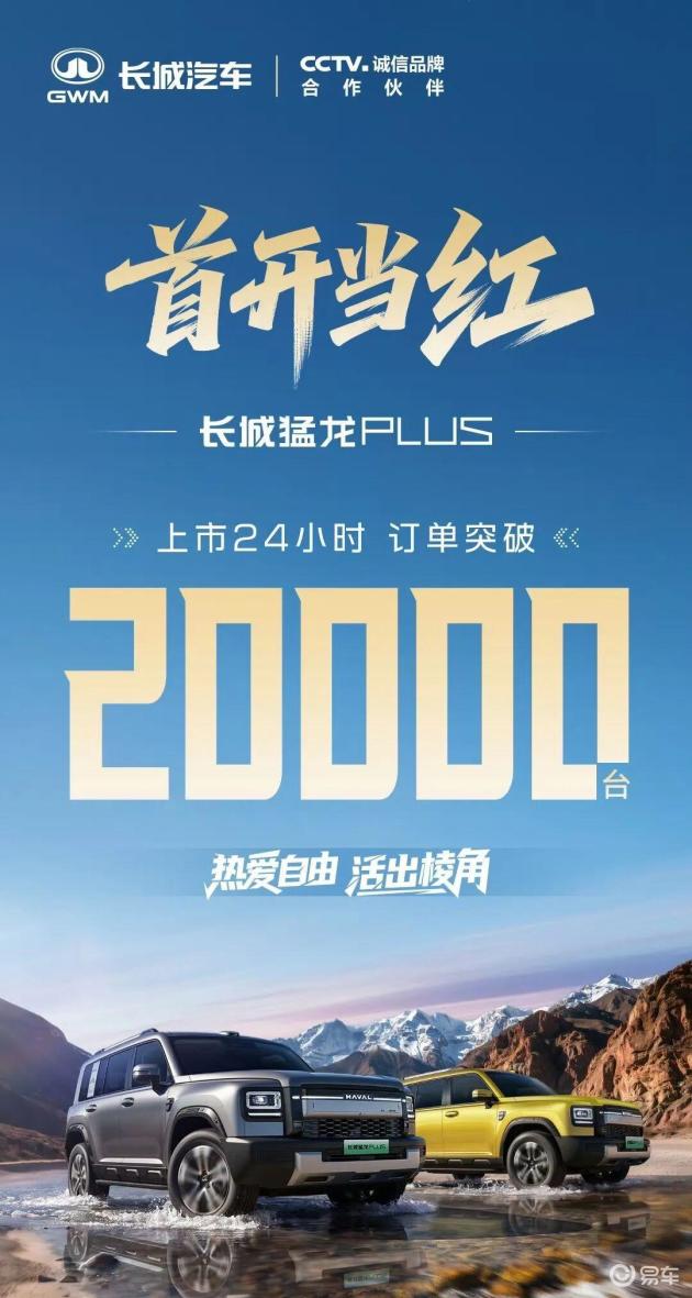 订单突破2万！猛龙PLUS售价16.18万元起，哈弗再推方盒子爆款