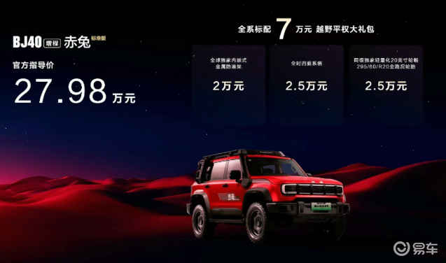 北京越野BJ40多款新车上市 综合焕新价13.29万起