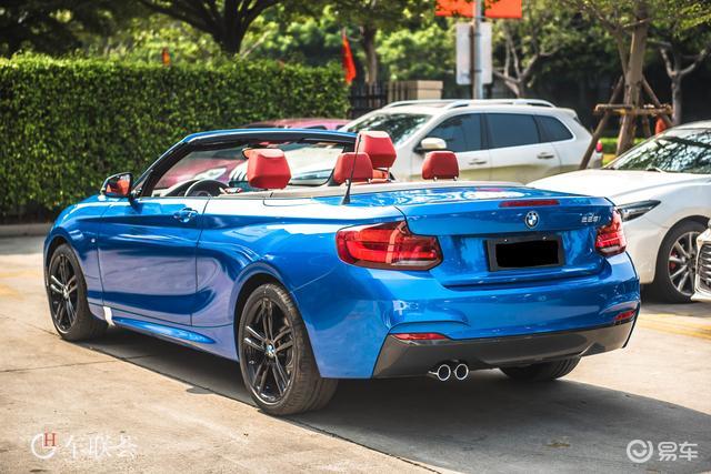 19款宝马2系225i 敞篷尊享型m运动套装蓝外红内实拍