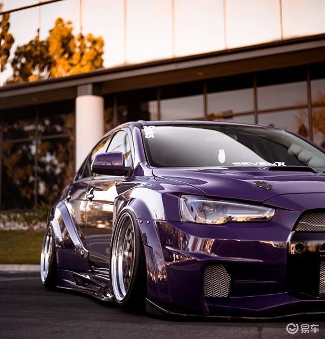 是他伴我一路成长,酷紫evo x改装超帅varis宽体