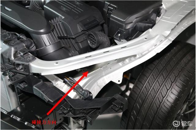 第三代平台i-gmp大灯位置设计了加强筋(图注)