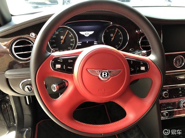 天津港宾利慕尚加长版双拼外观 红色内饰 实力身份的象征_易车