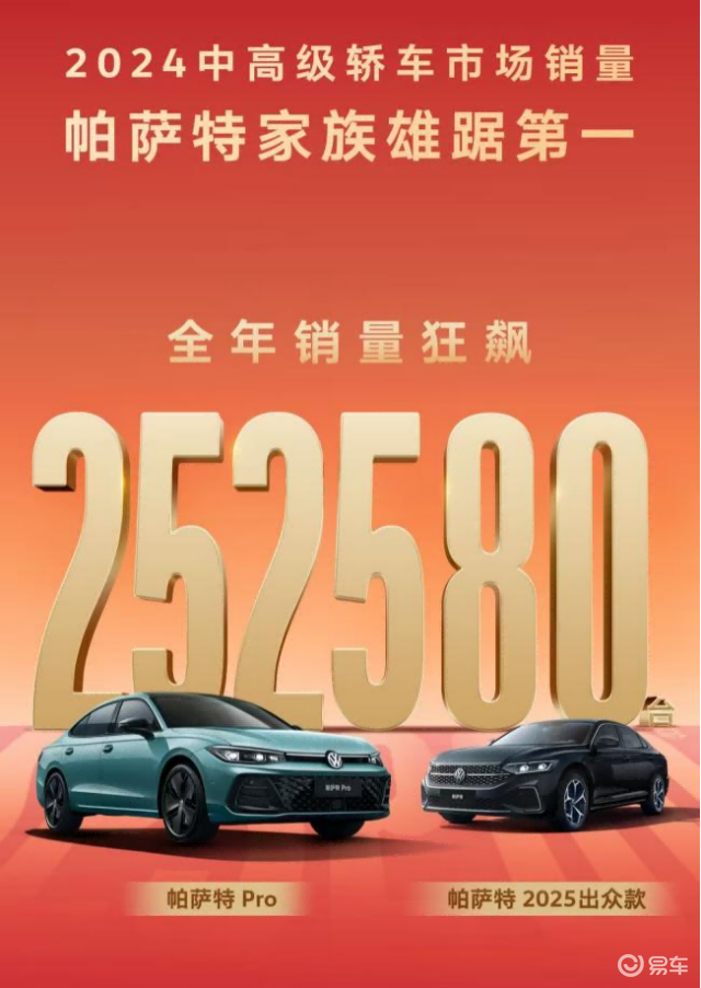 帕萨特家族2024年销量破25万台，帕萨特Pro功不可没