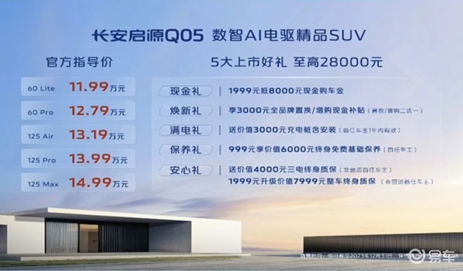 每公里不到1毛钱 长安启源Q05 /A07新车型上市