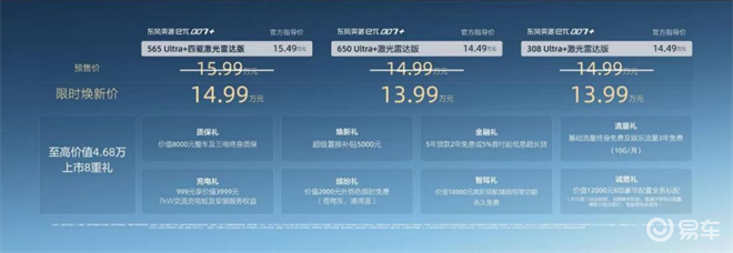 东风奕派eπ007+“全系标配”告诉年轻人:选车不必妥协