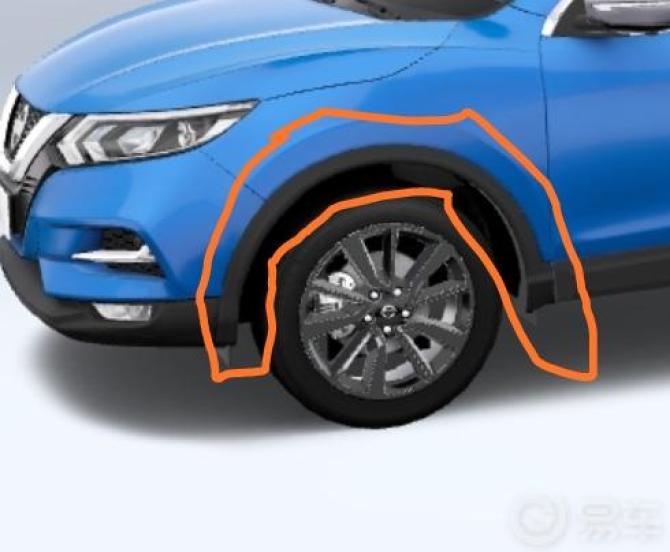 19款逍客豪华版,这个车轮眉黑色板,跟换多少钱?