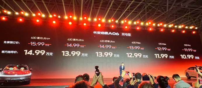 上市既爆款!长安启源A06正式上市指导价10.99万起