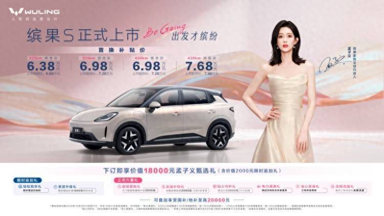 抢占A0级纯电C位!缤果S置换补贴价6.38万元起