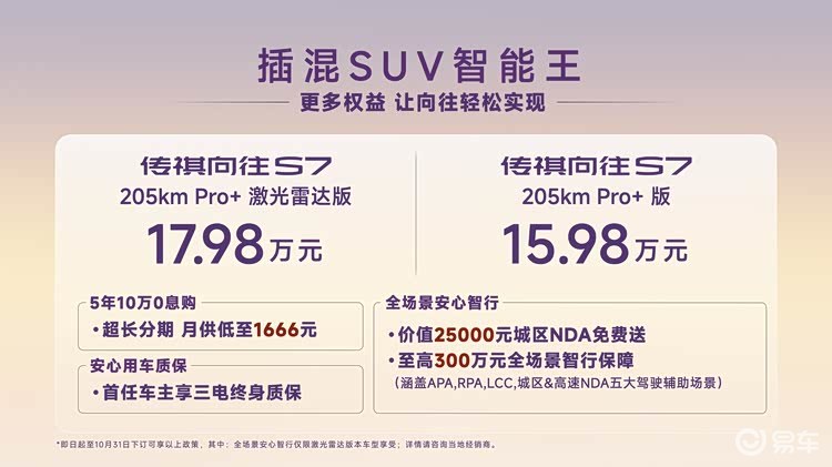 15.98万起 广汽传祺向往S7 Pro+上市
