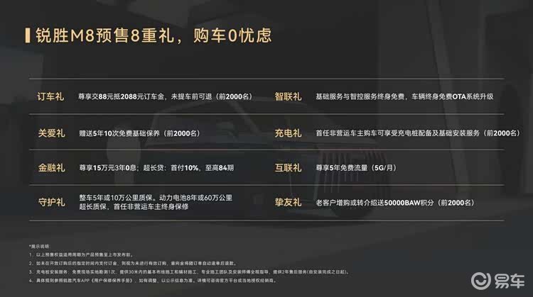 锐胜M8预售16.98万起 CLTC综合续航1420km